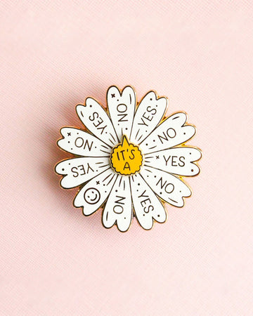 daisy spinning pink with yes and no options