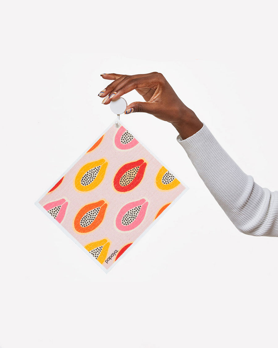 Mod Papayas Reusable Paper Towel/Swedish Dish Cloth Set ban.do