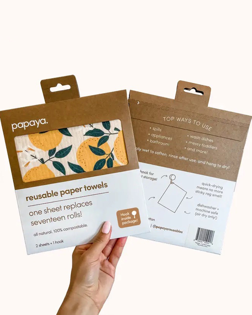 Squeeze The Day Reusable Paper Towel/Swedish Dish Cloth Set – ban.do