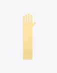 Brass bookmark shaped like a hand and arm