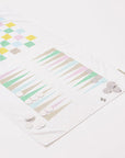 sunnylife towel with checker and backgammon design on it with pieces