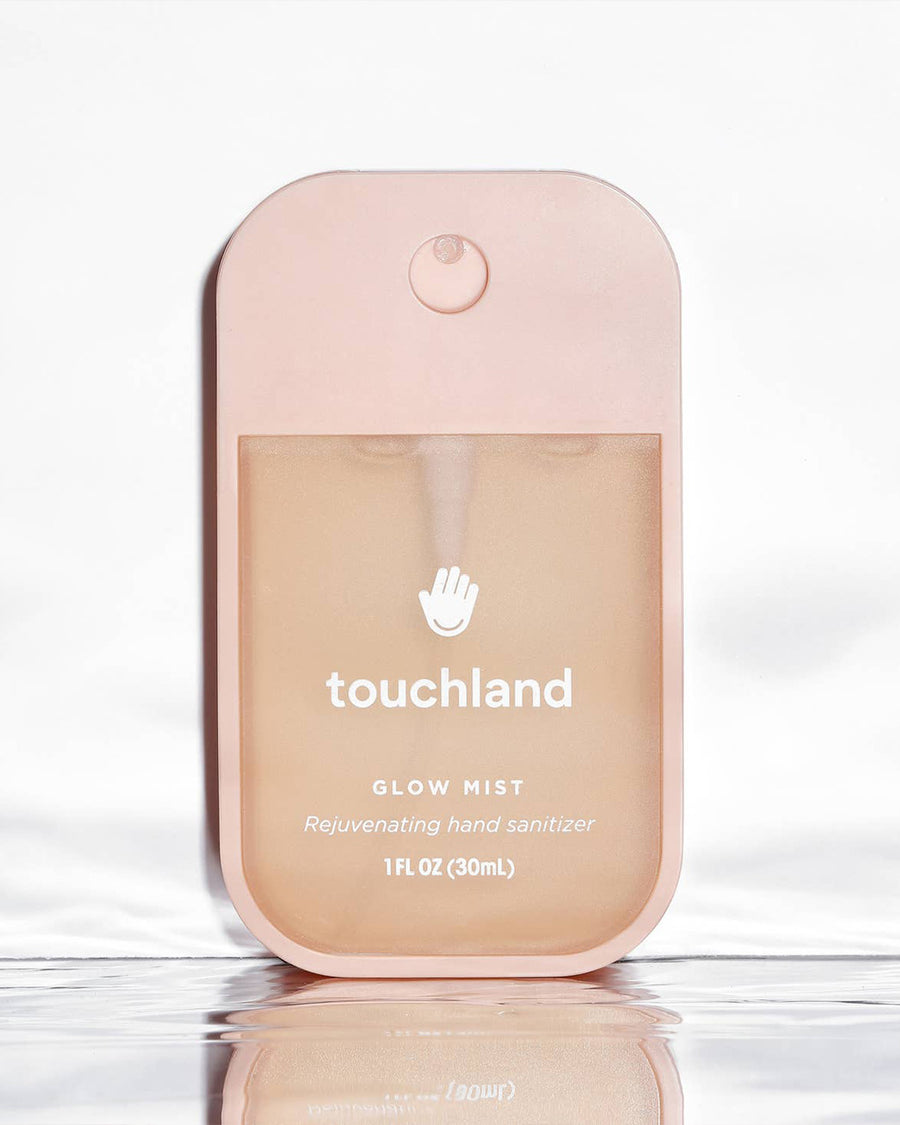 up close of touchland rosewater glow mist - rejuvenating hand sanitizer 1 fl. oz
