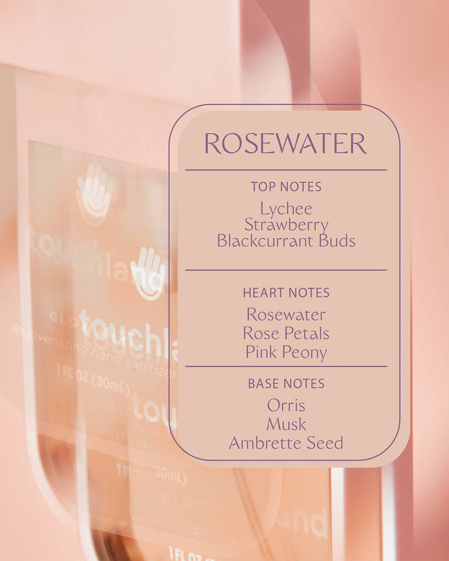 Top Notes: lychee, strawberry, blackcurrant buds. Heart Notes: rosewater, rose petals, pink peony. Base Notes: orris, musk, ambrette seed