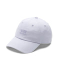 lavender baseball cap with embroidered vans and checker pattern