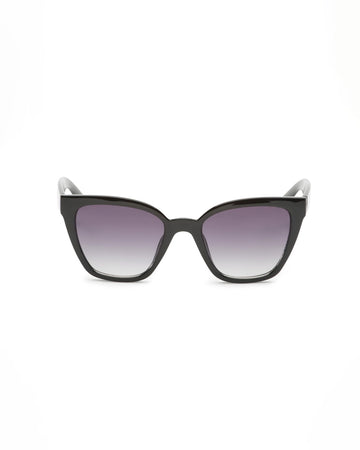front view of black cat eye sunglasses
