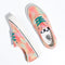 pair of pink, orange, yellow and green watercolor authentic 44 dx shoes