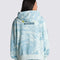 back of blue marble hoodie