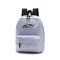 lavender backpack with 'vans off the wall' patch on the front