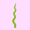 lime green squiggle stick candle