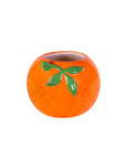 small ceramic orange shaped pencil holder