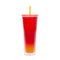 back view of 24 oz color changing tumbler with red and orange ground (when changed)