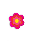 pink, red, and yellow flower shaped de-stress ball