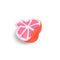 pink grapefruit de-stress ball squished