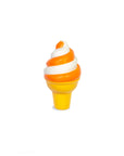 orange and white swirl creamsicle ice cream cone de-stress ball