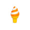 orange and white swirl creamsicle ice cream cone de-stress ball