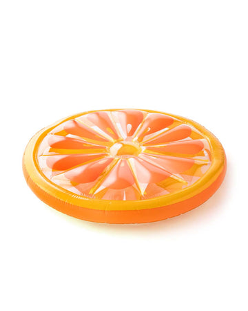 This Float On Giant Inflatable comes in a bright orange slice design.