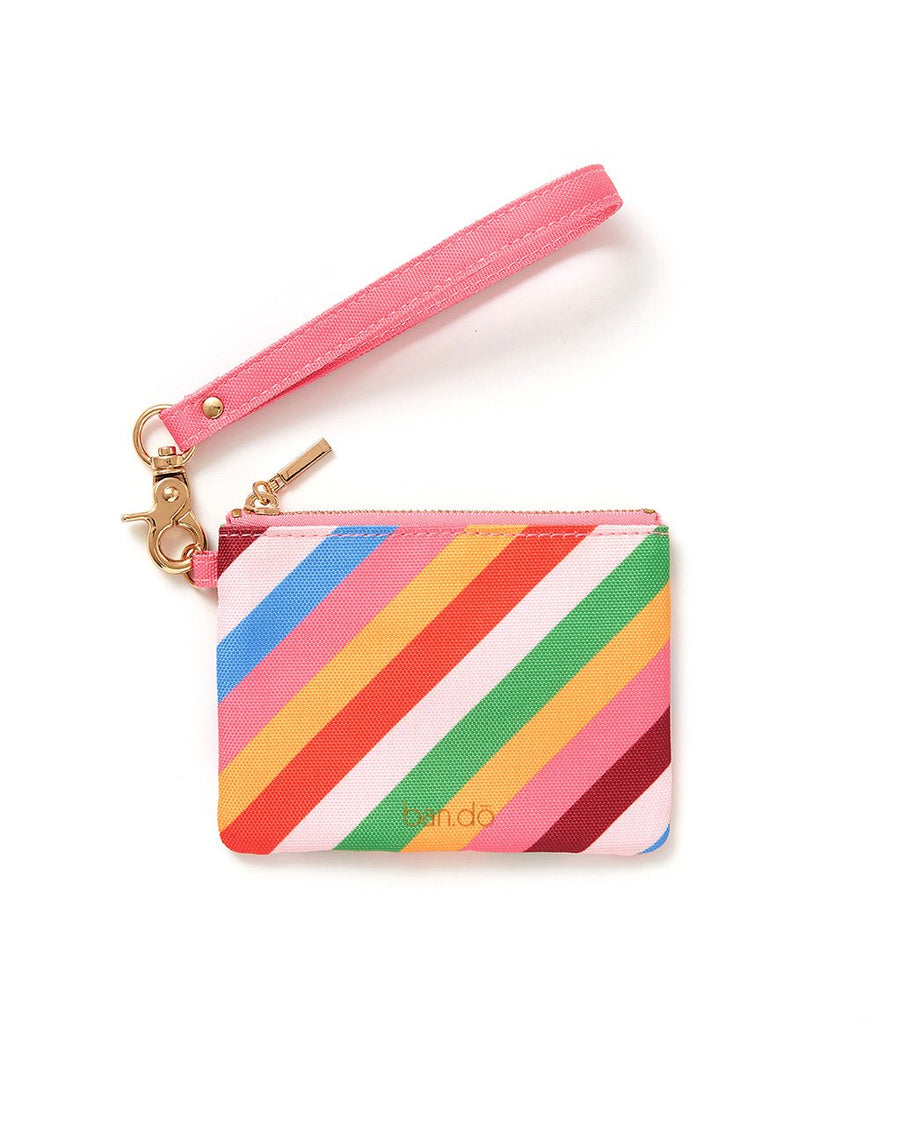 diagonal rainbow stripe id case