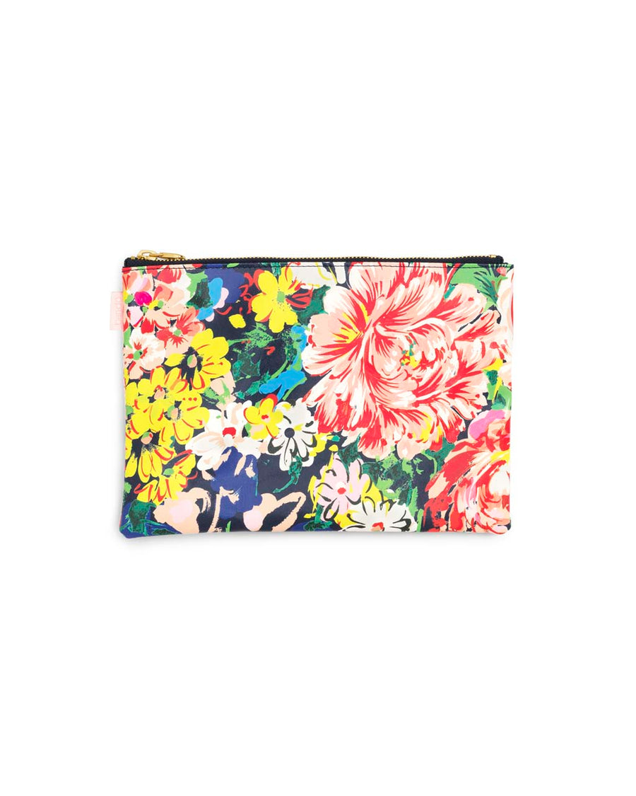 Wristlet stores away into pouch to keep things organized.