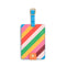 diagonal rainbow stripe luggage tag