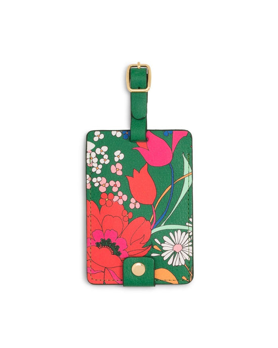 Getaway Luggage Tag Emerald Super Bloom ban.do