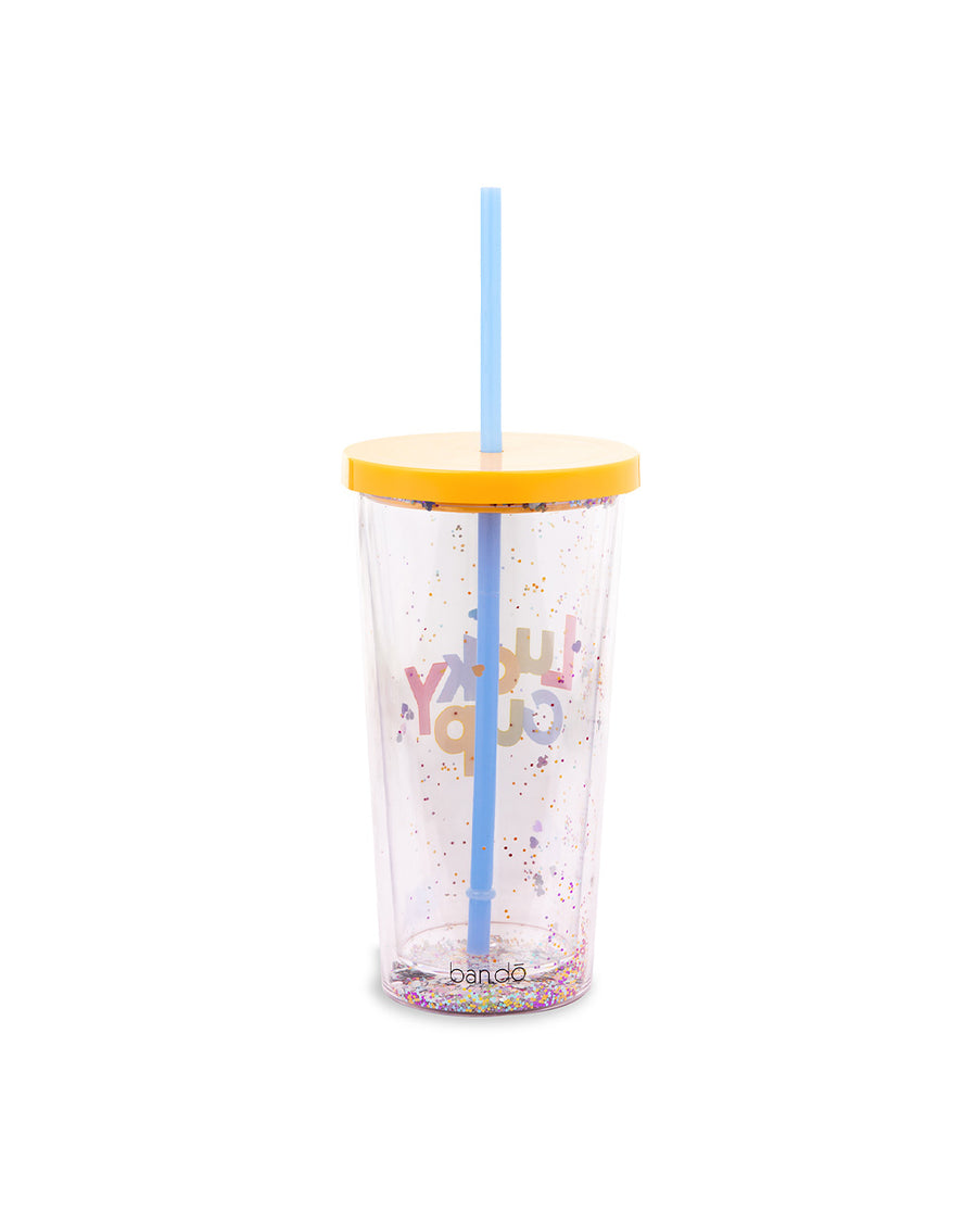 back view of glitter sip sip tumbler