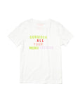 white tee with the words consider all your menu options 