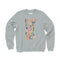 Grey sweatshirt with satin embroidered word art