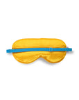 back of eye mask in yellow and blue band