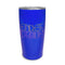 royal blue 20 oz stainless steel tumbler with yellow and pink 'endless possibilities' on front and clear lid