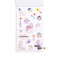 Assortment of pink and purple stickers
