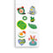 interior page of sticker book showing green stickers
