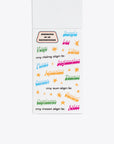 interior image of sticker sheet containing horoscope themed stickers